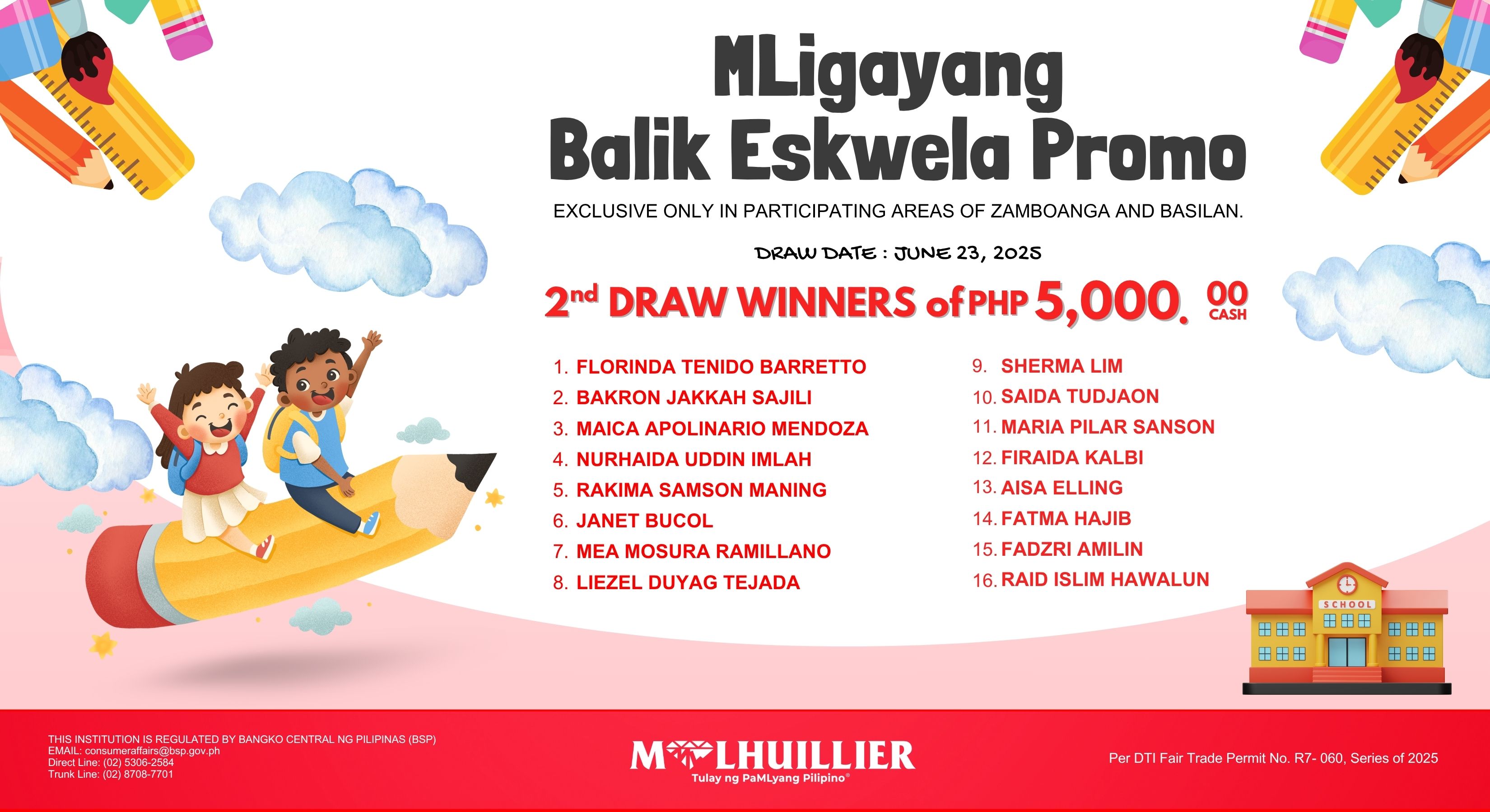 WEBSITE 2nd Draw Winners MLigayang Balik Eskwela Promo