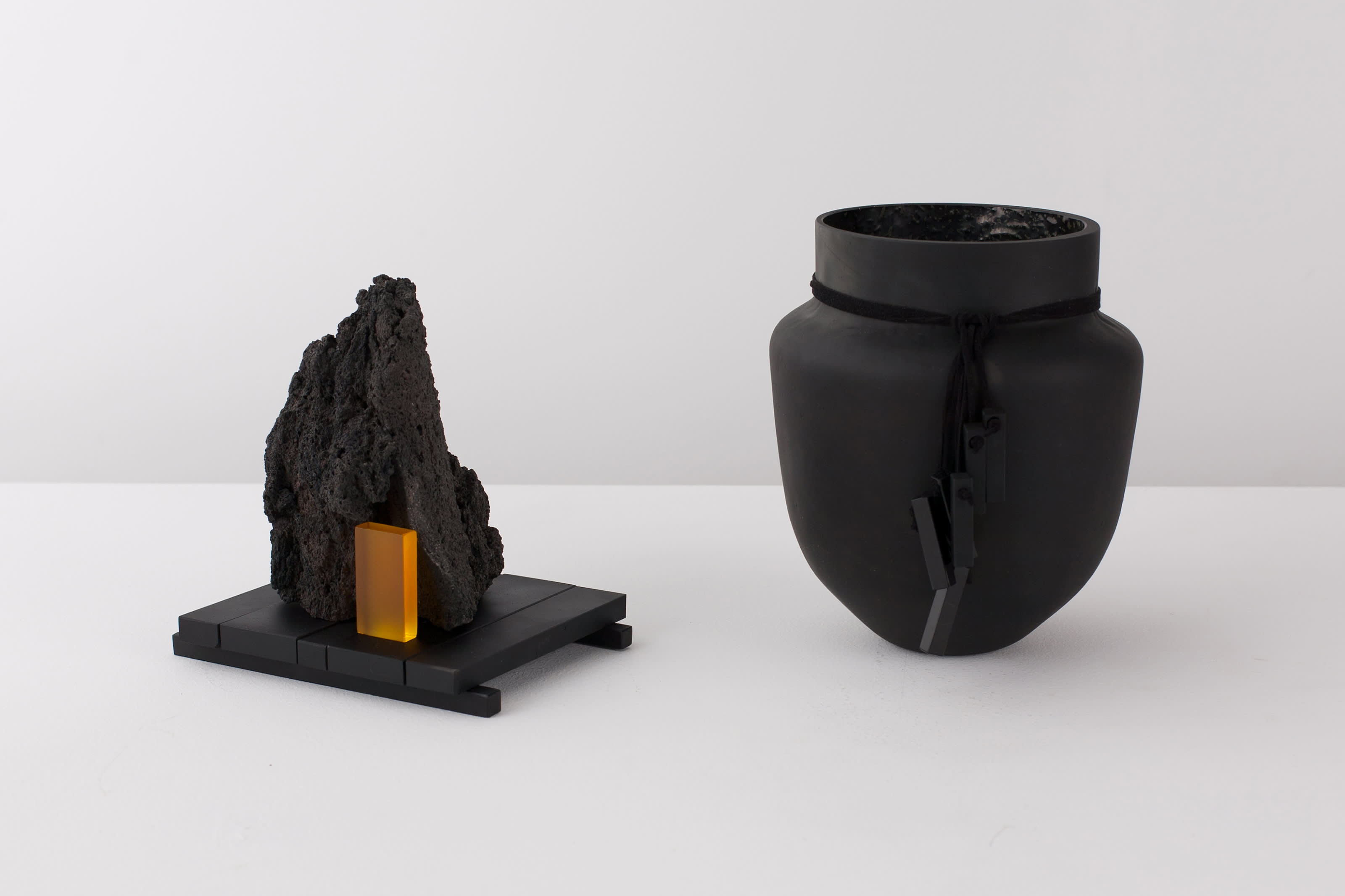 Vessel and sculptural works from the De Natura Fossilium series.