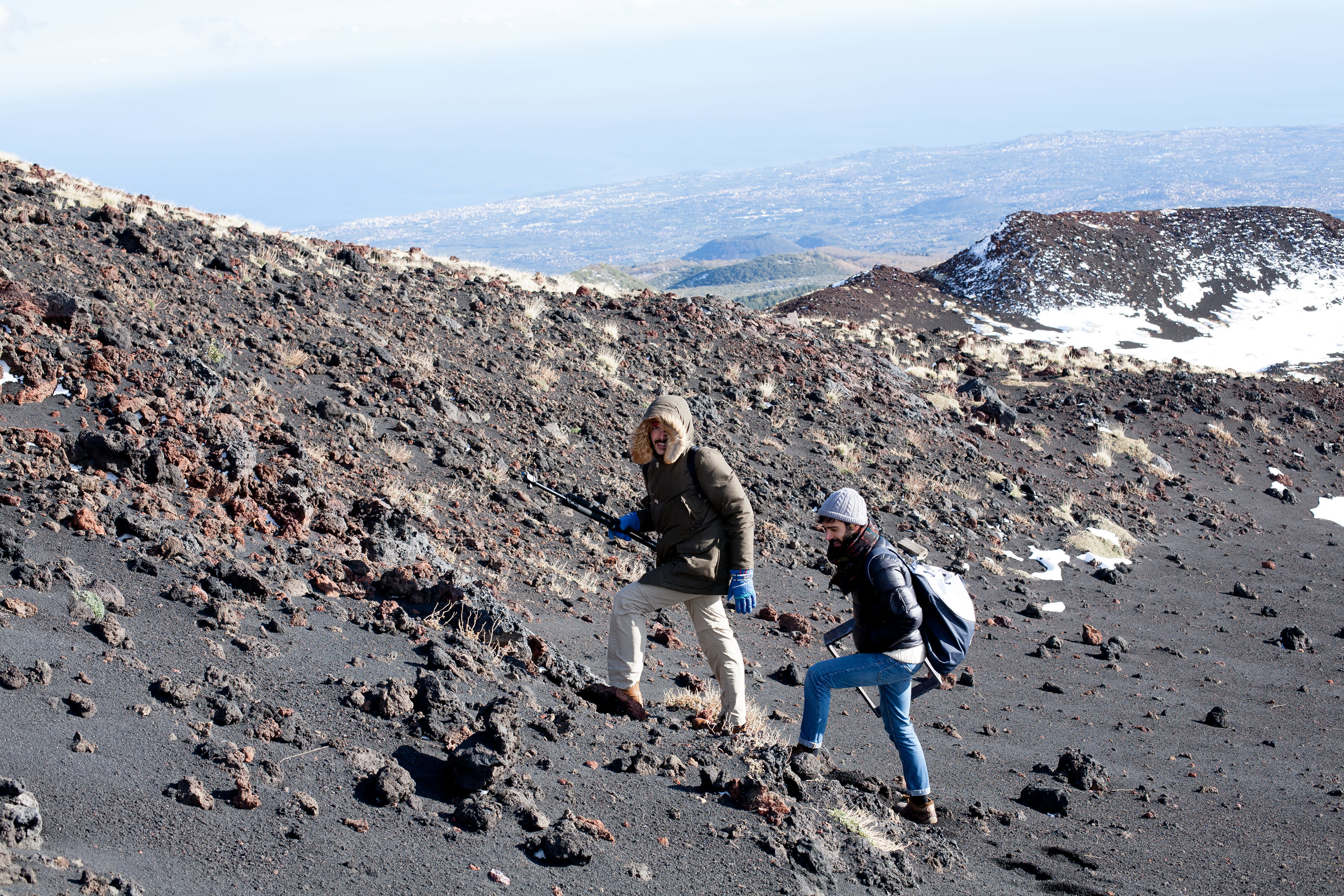 Simone Farresin and Andrea Trimarchi explore the Etna landscape.