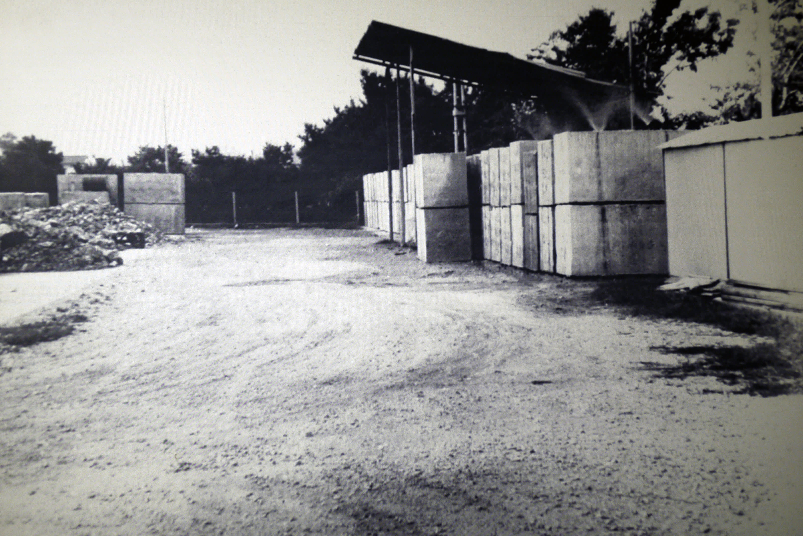 Archive image of an early precast terrazzo production from 1965.