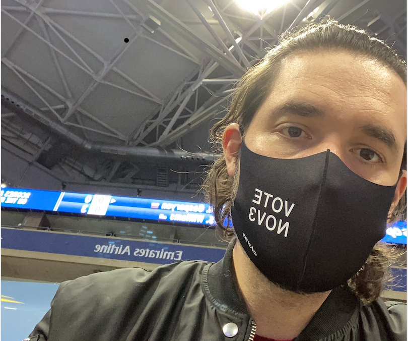 Get Out the Vote With Atoms' VOTE NOV 3 Mask