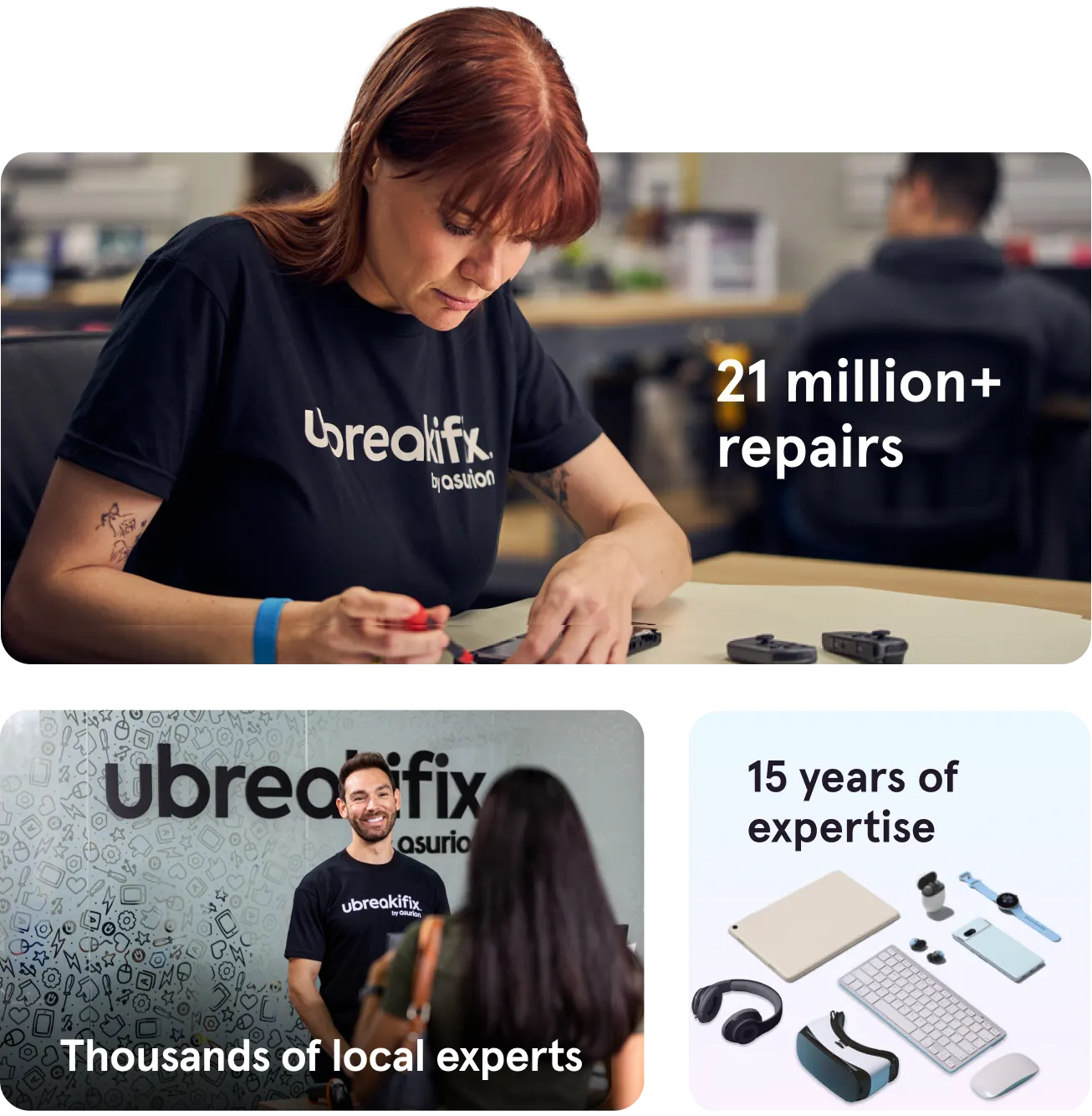 21 million+ repairs. Thousands of local experts. 15 years of expertise.