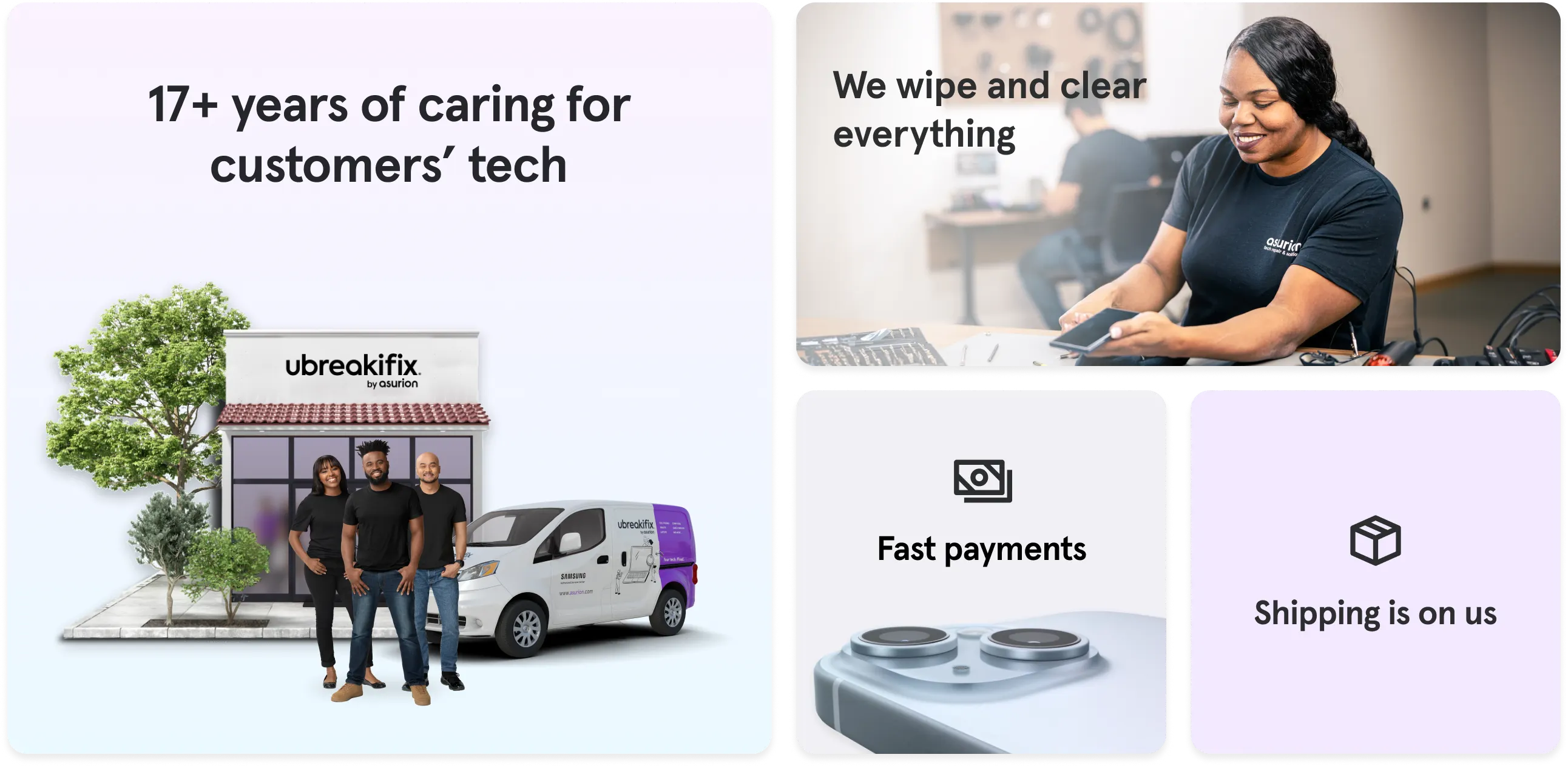 Device trade-services from uBreakiFix by Asurion. 17+ years of caring for customers' tech. We wipe and clear everything. Fast payments. Shipping is on us.