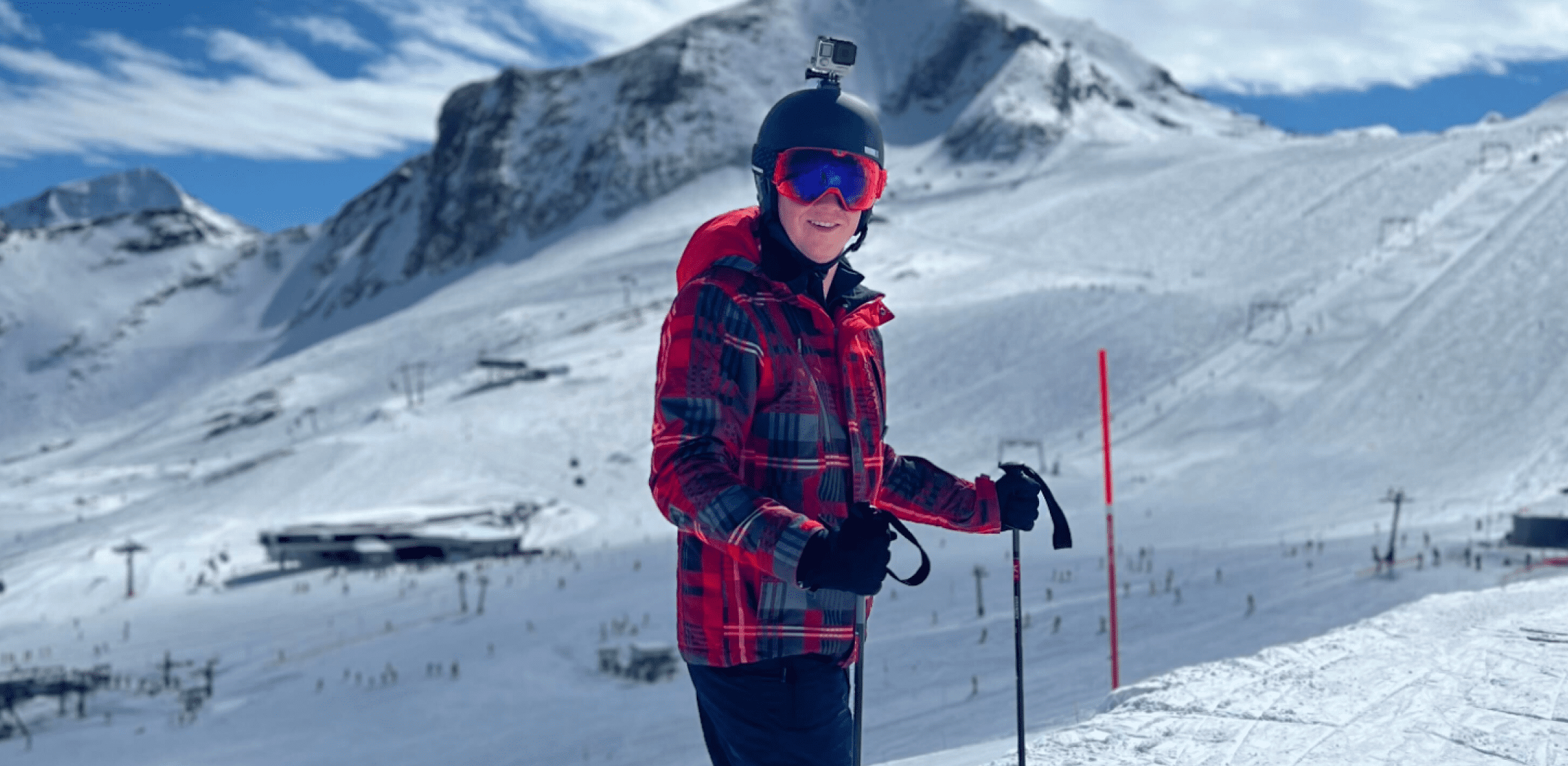 Collega's op skivakantie in Kaprun