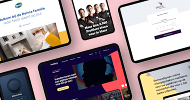 Een paar voorbeelden van maatwerk projecten, waaronder Remia, Profile, Obvion, ArtsOnline, DPG, ...