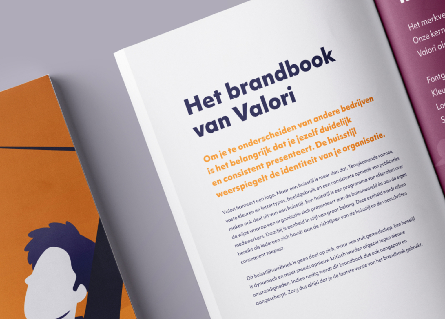 Een voorbeeld van de uitgeklapte menu van Valori