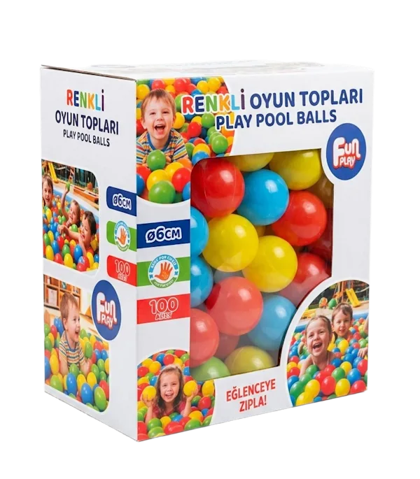 6cm Colorful Ball Pit Balls (100-Pack in Display Box)