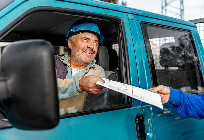 Lieferschein Übergabe Übergabe ist erfolgt und nun auch der Lieferschein. Jetzt kann es losgehen auf die Baustelle.