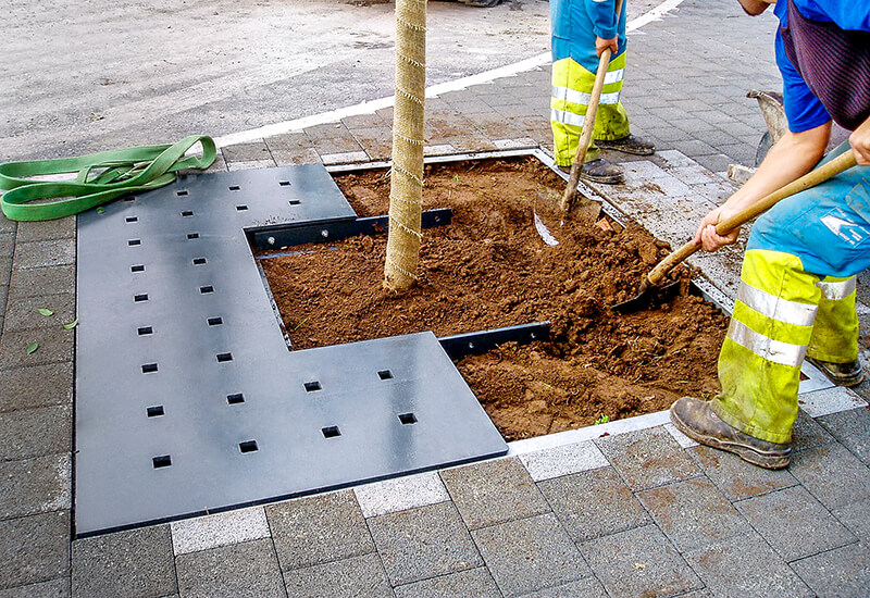 Baumschutz Einbau Einbau Baumschutz