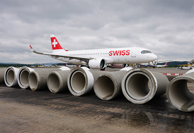 Präzise Rohrverlegung mit CENTUB<sup>®</sup> Stahlbetonrohren am Flughafen Zürich