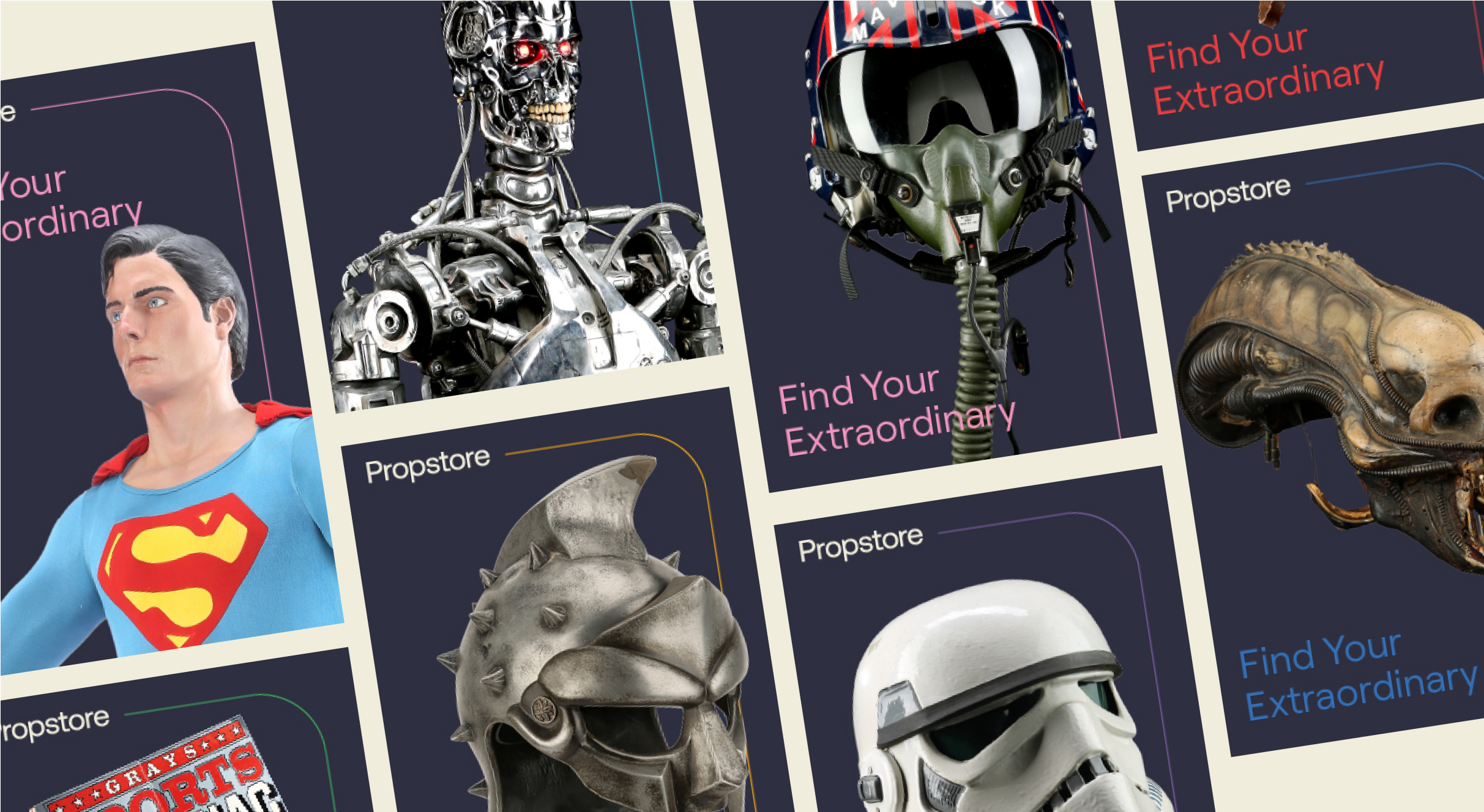 Propstore ad campaign graphics