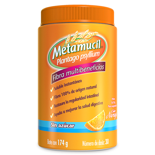 Metamucil Sabor Naranja en bote 174g