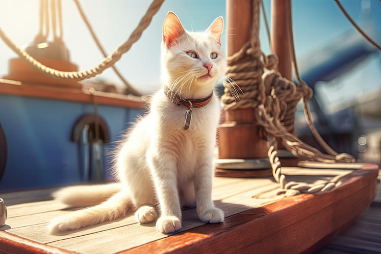 chat marin bateau