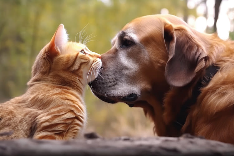 chien et chat qui s aiment