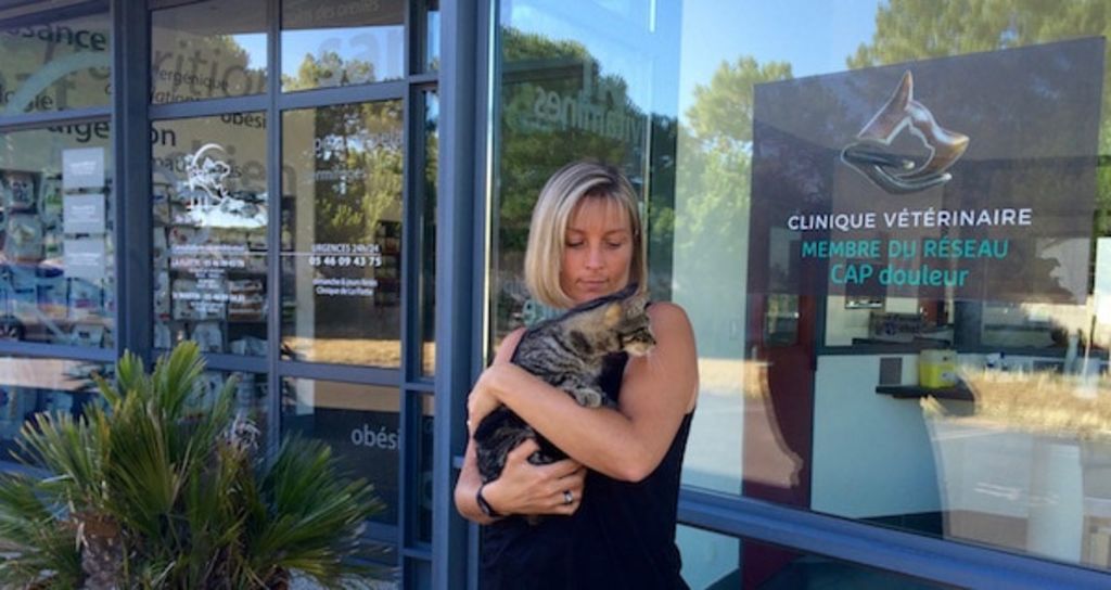 proprietaire avec son chat