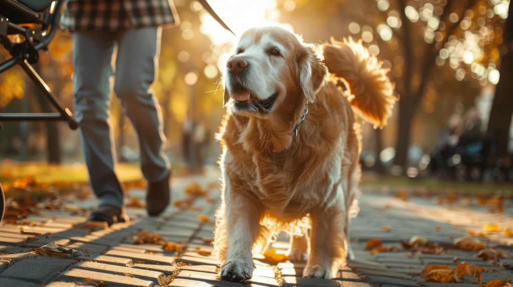 golden retriever promenade
