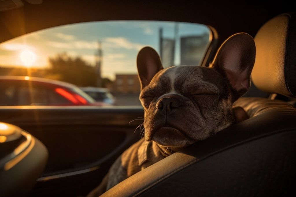 chien enfermé dans une voiture