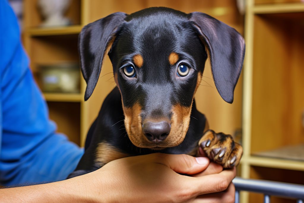 chiot dobermann elegant