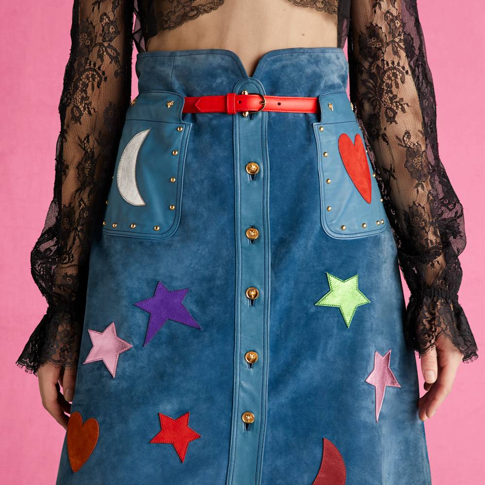 Gucci vintage suede skirt, 1970s