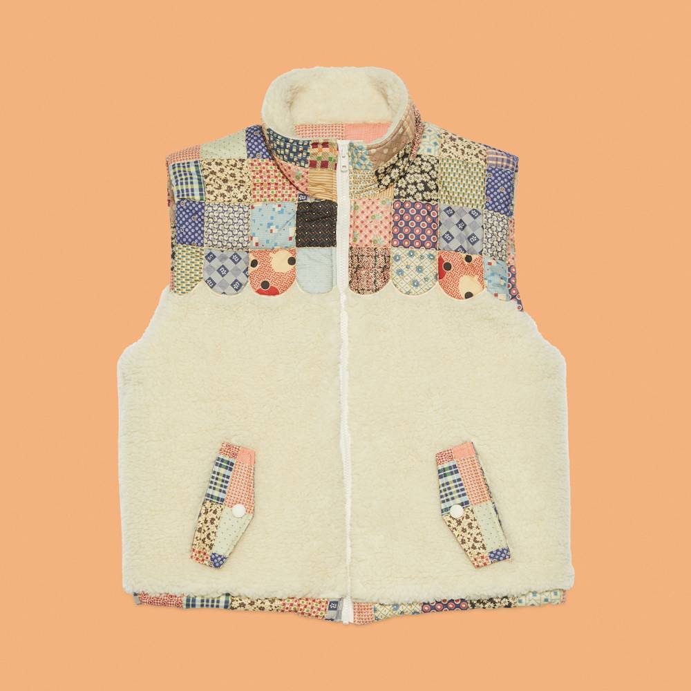 Val Chisone patchwork quilt vest by Sea