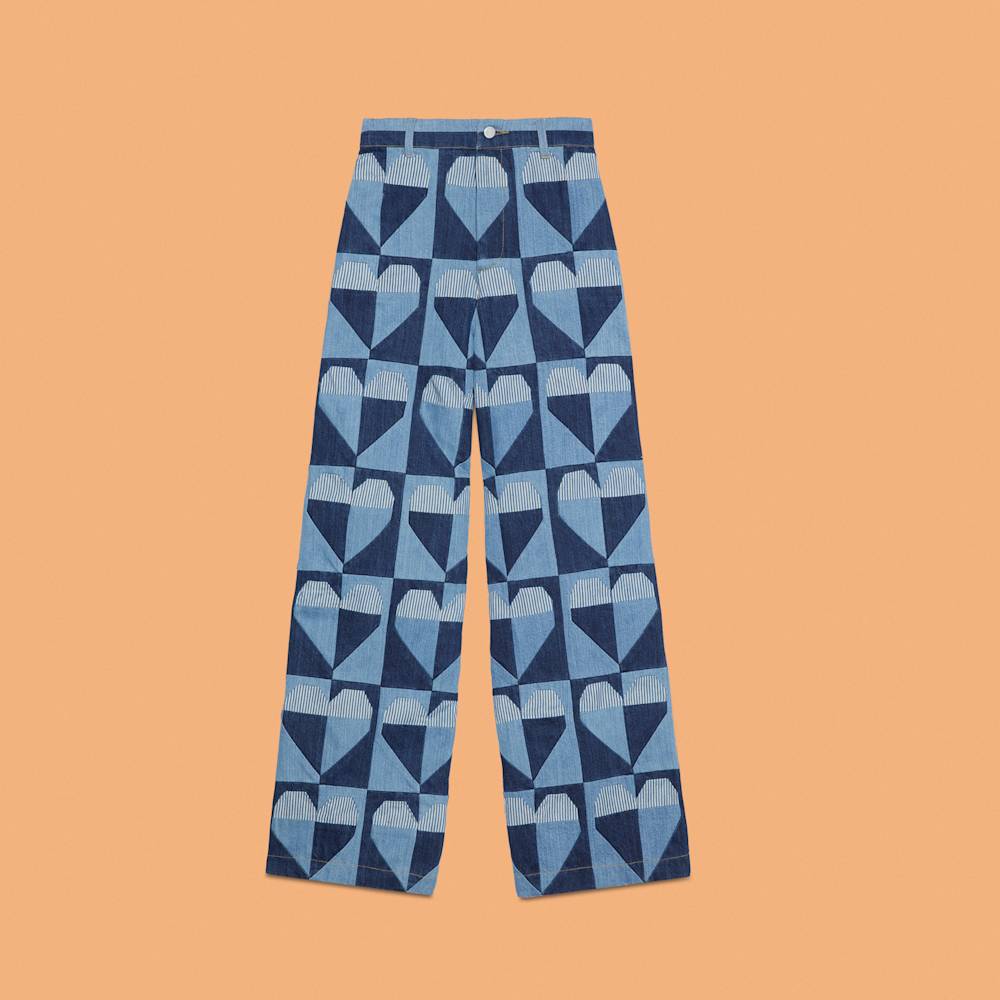 Lioran patchwork denim pants by Sea