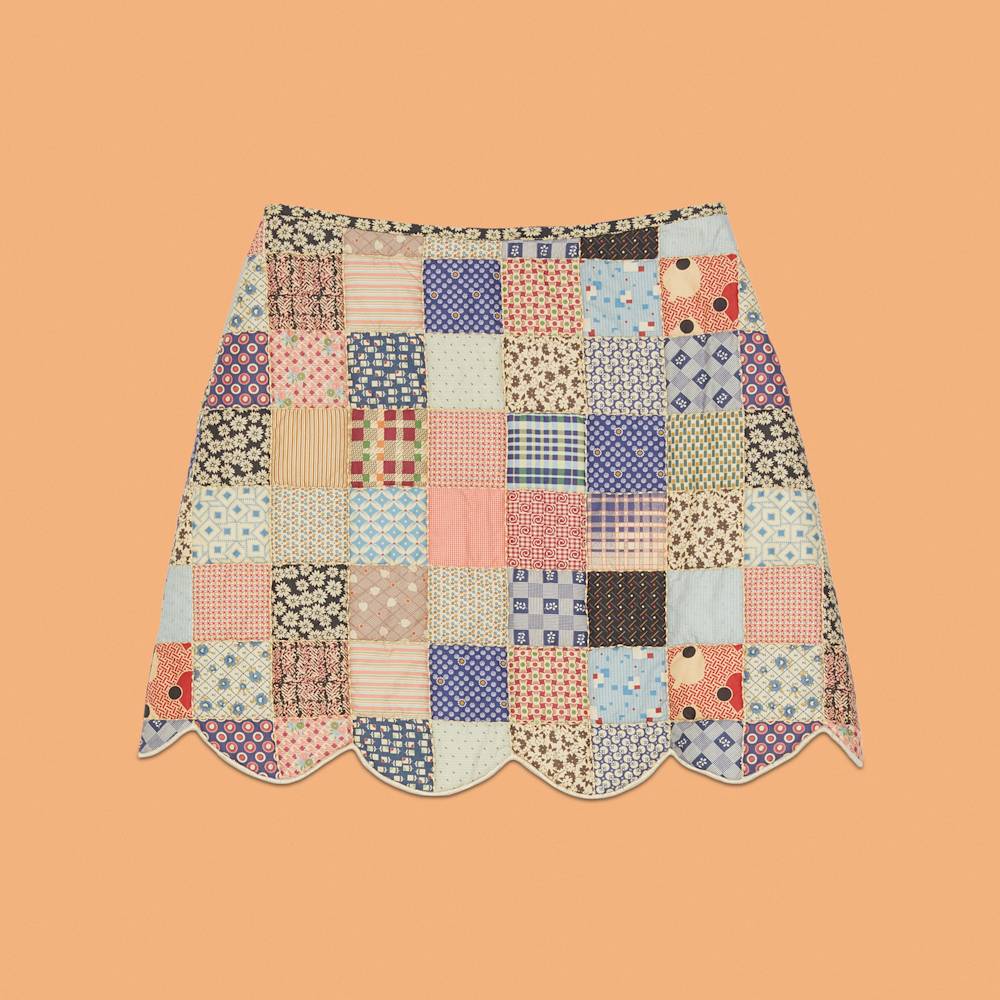 Val Chisone patchwork quilt skirt by Sea
