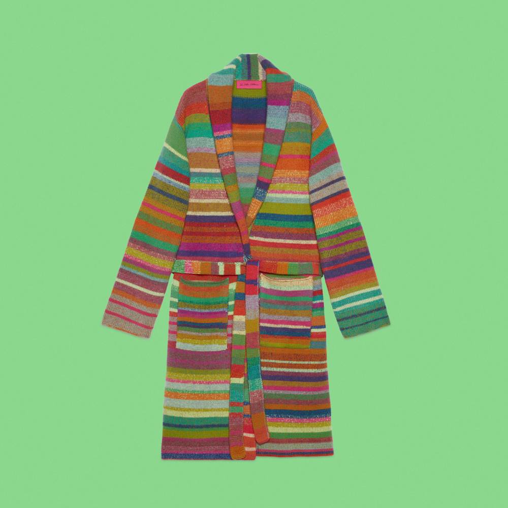 Vault stripe robe by The Elder Statesman