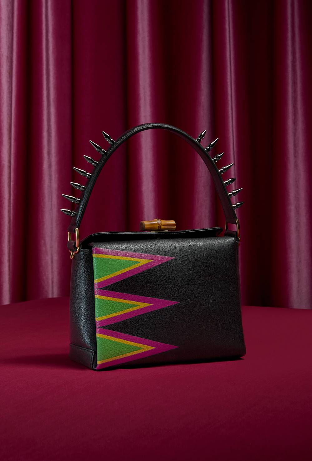 Custom vintage handbag with bamboo hero image