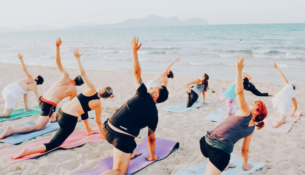 beach yoga