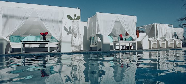 Poolside cabanas