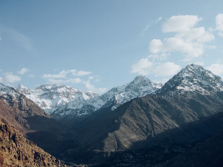 Snow capped peaks