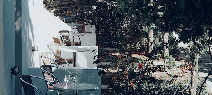 Garden-backed rooms