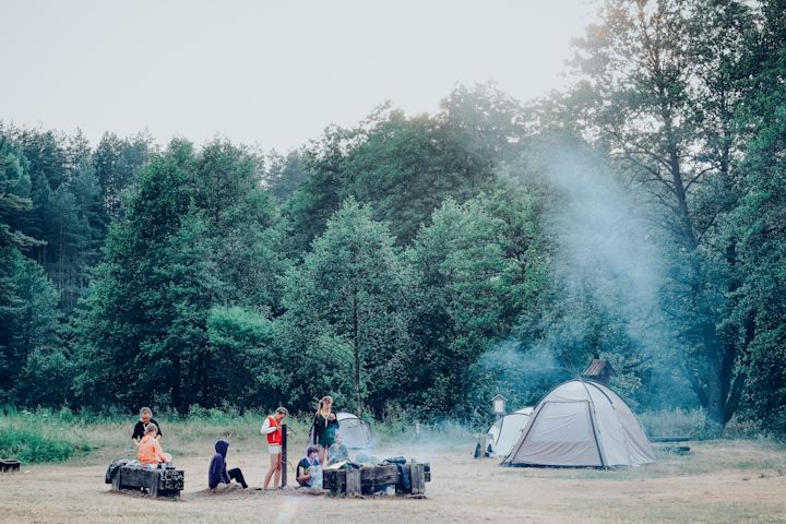 Setting up camp