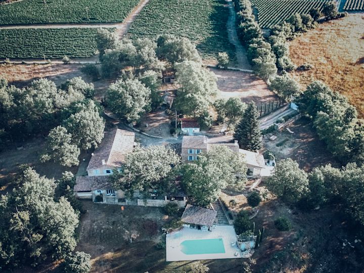 Ariel shot of Domaine