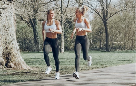 Running through the park