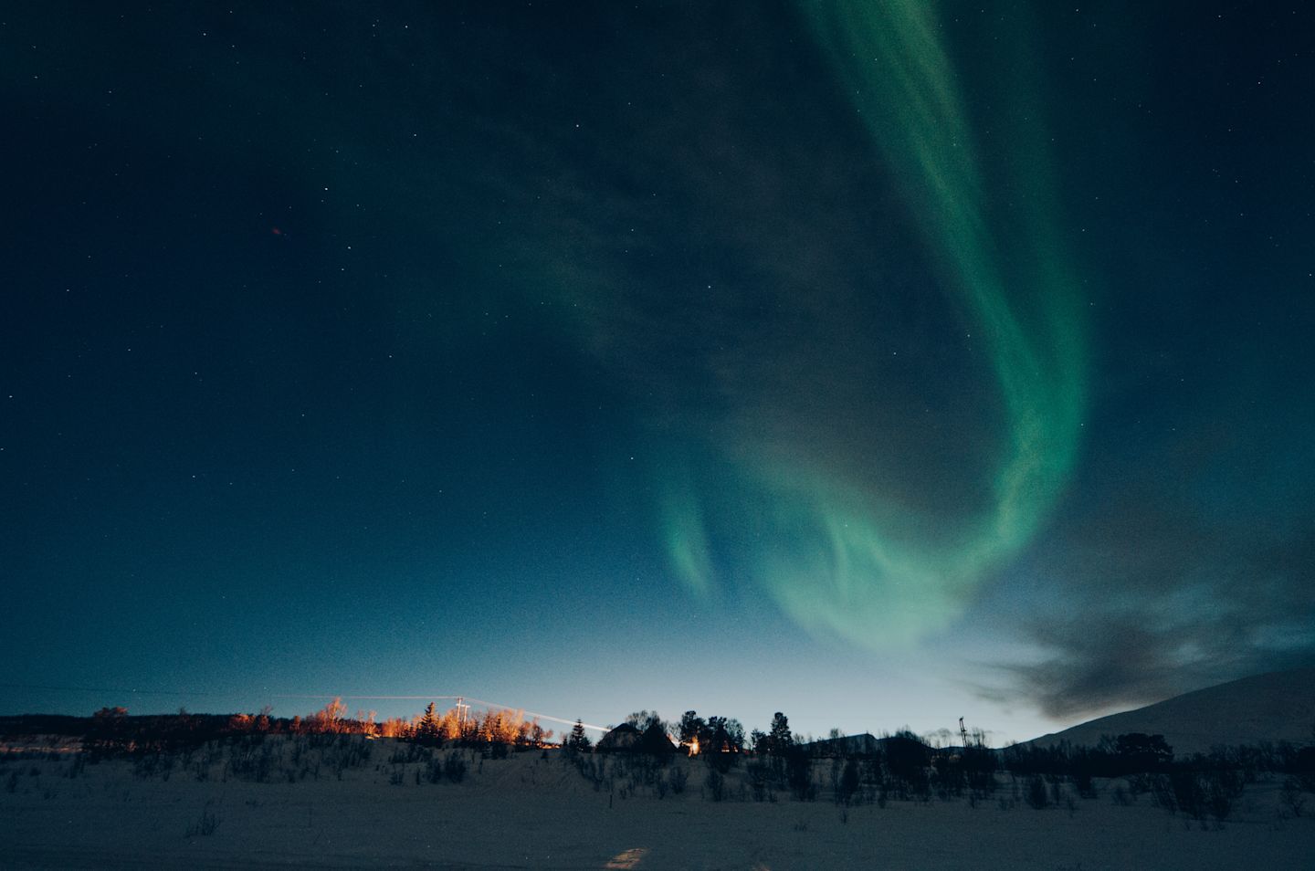 Aurora over dusk