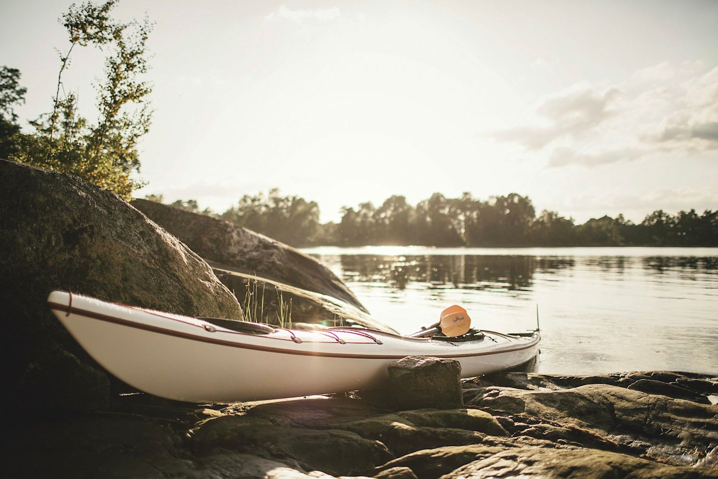 Kayaks at sunrise
