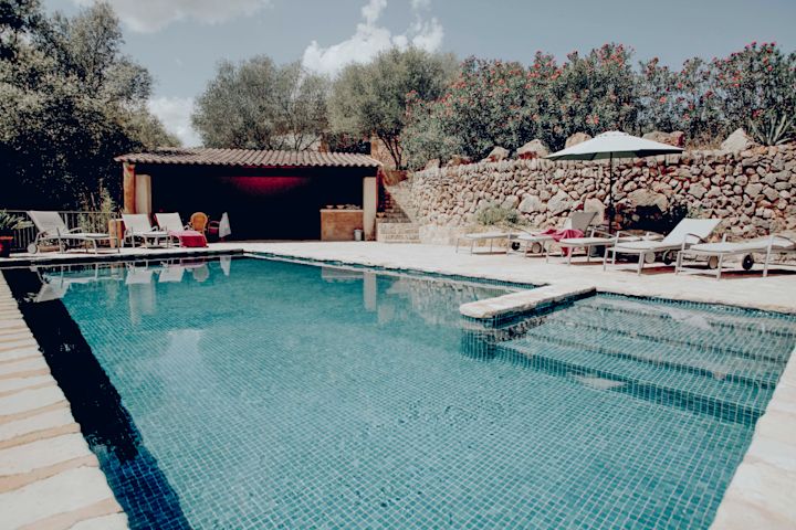 By the pool