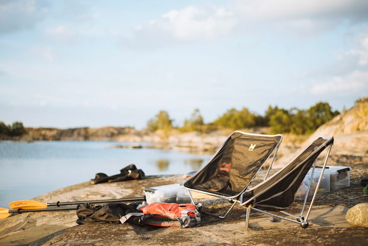 Take a break from your Kayak by the river