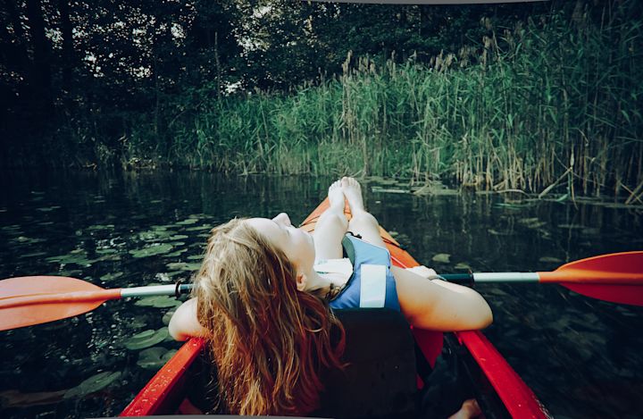 Relax in a kayak
