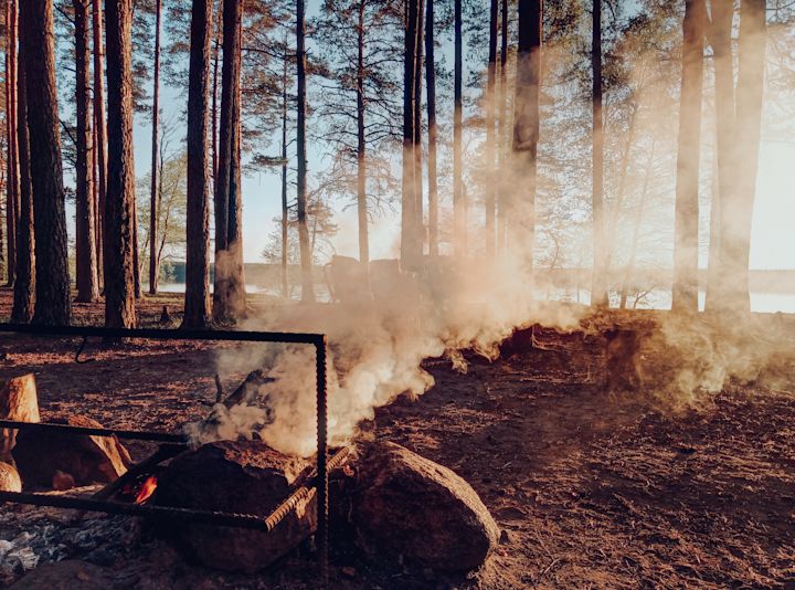 Open fire dinner