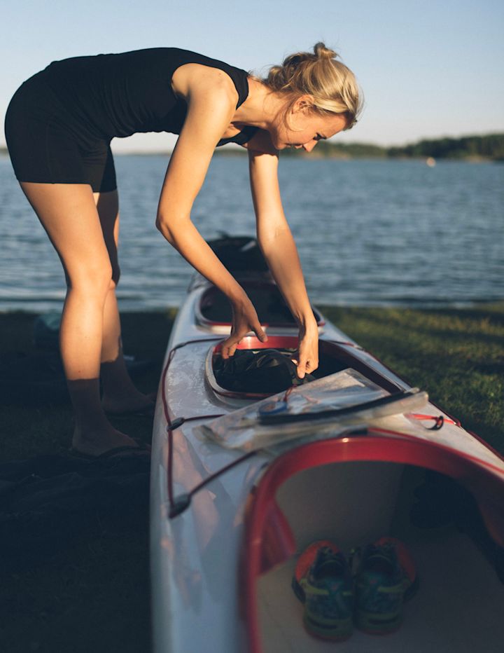Kayak prepping for the day ahead