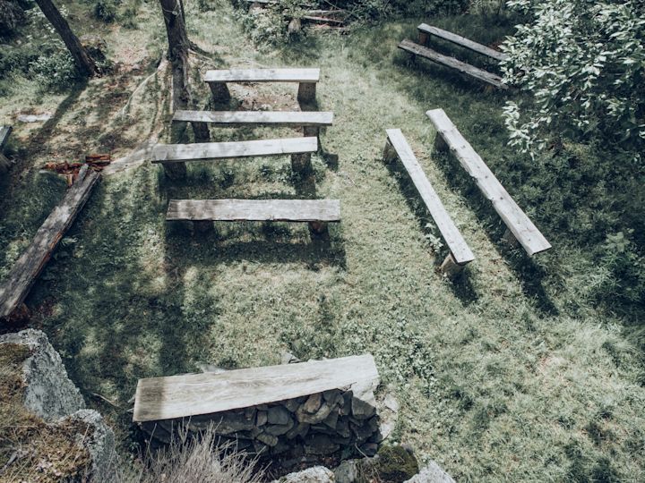 Scattered benches