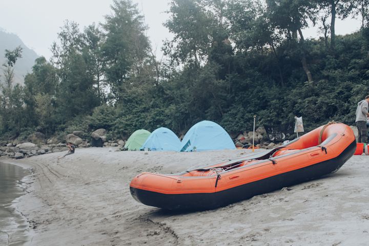Beach camping