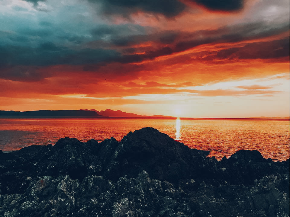 Blazing skies