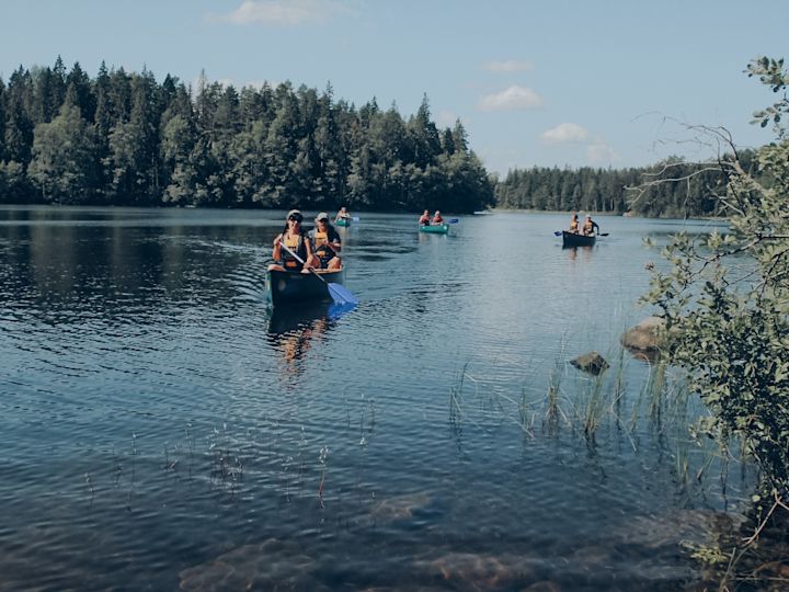 Canoeing the lake