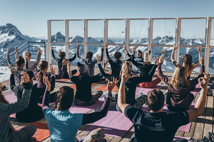 Yoga on top of the world