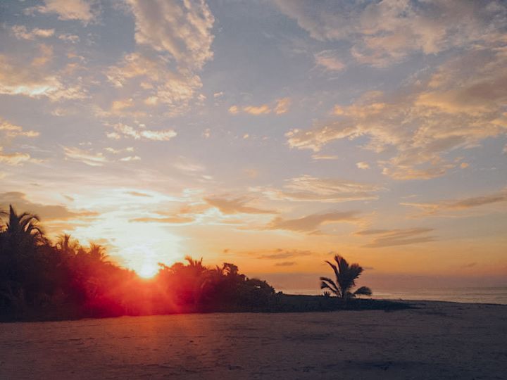 Sunset over the sea