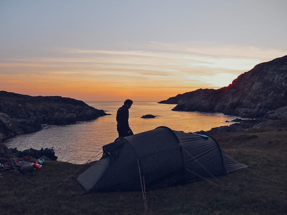 Sunset over camp