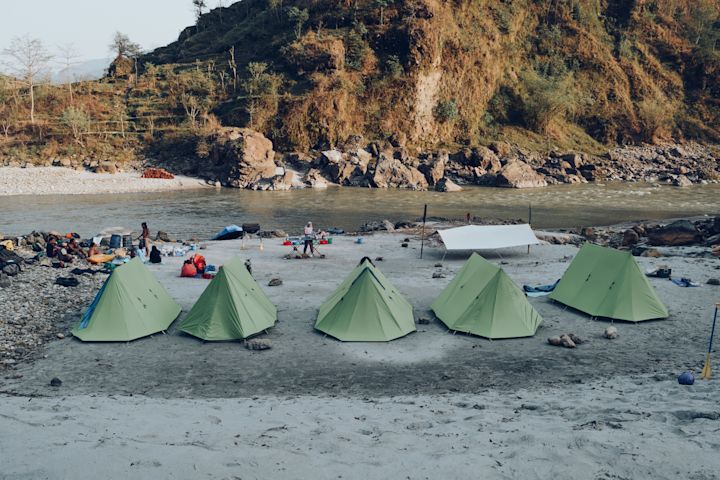 Beach camping